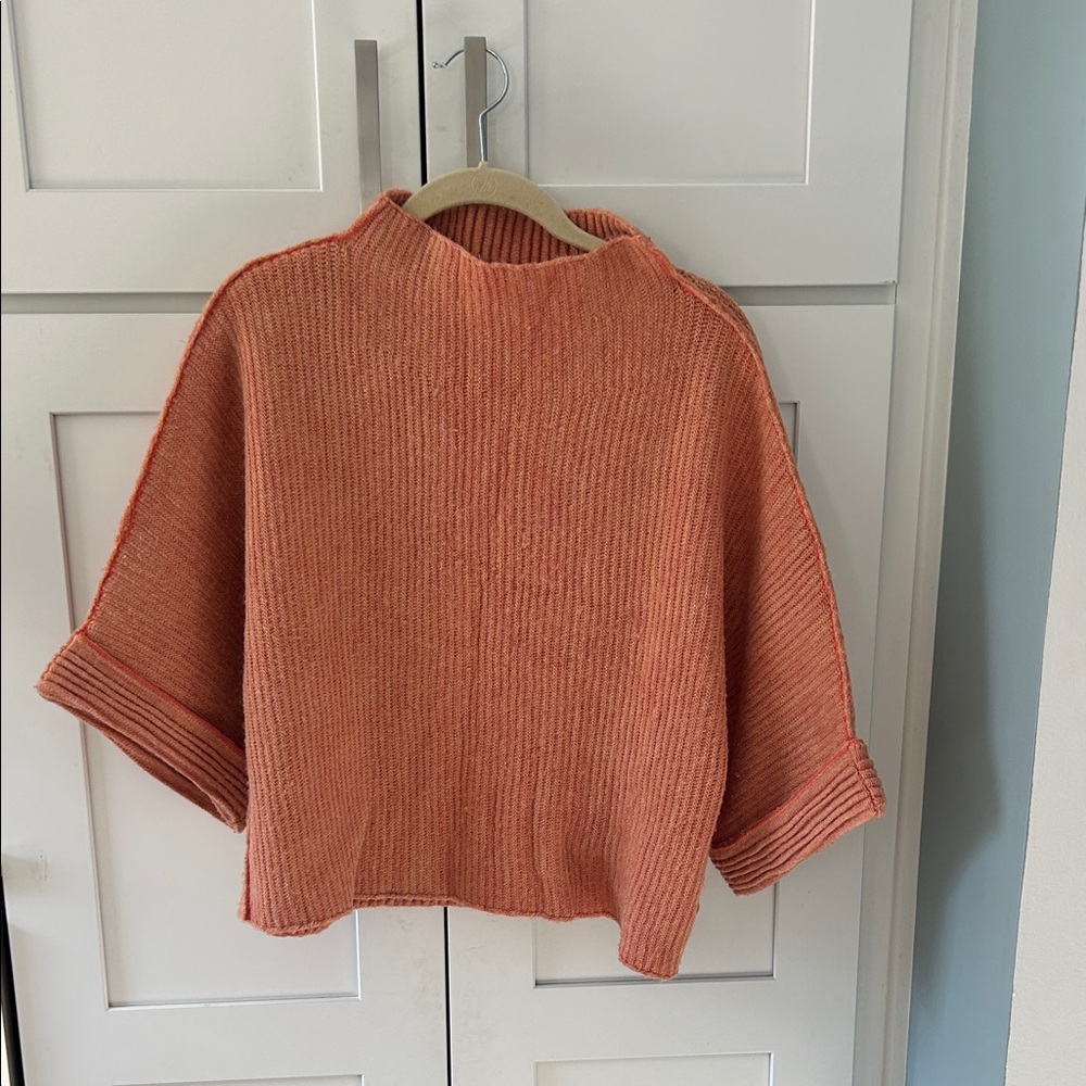 Moth Coral Cowl Neck Sweater